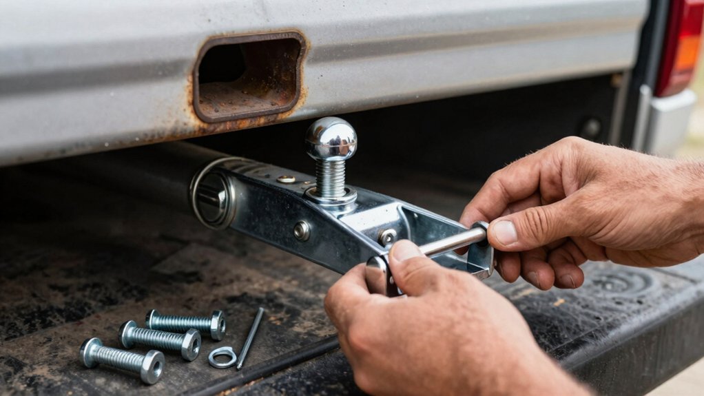 attach trailer hitch properly