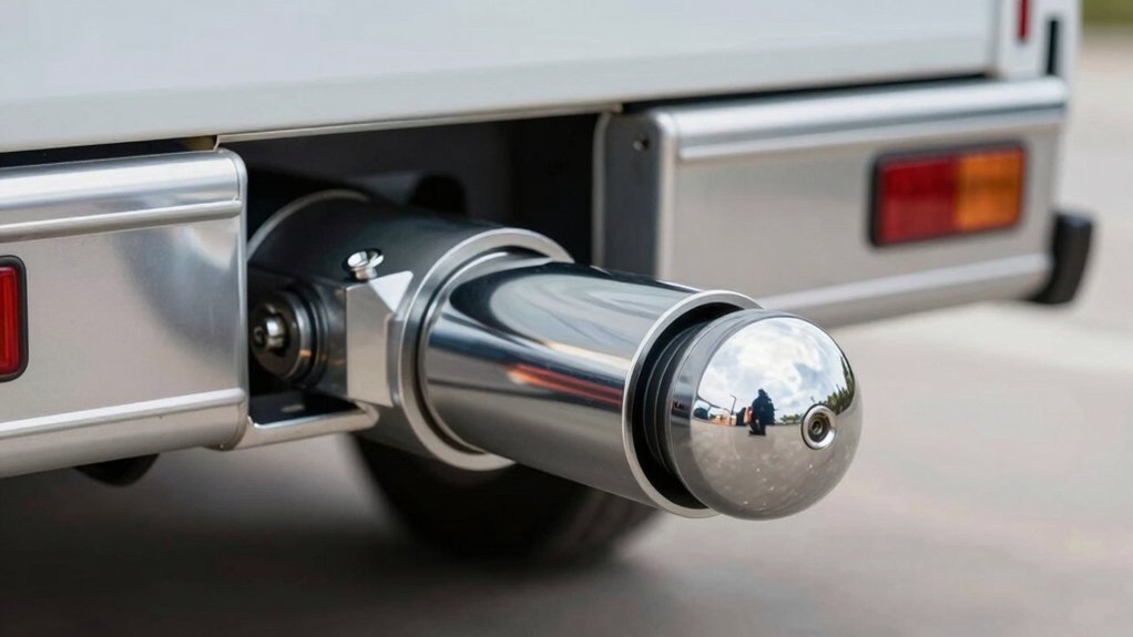 attaches vehicle to trailer