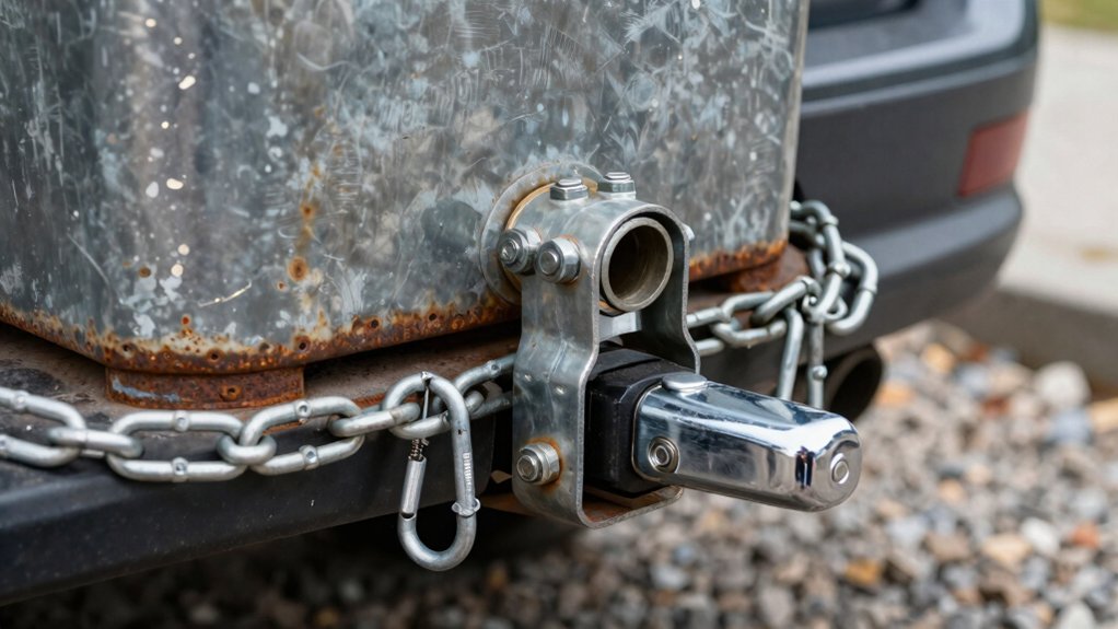 attaching trash can to tow hitch