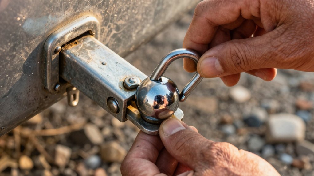 securely lock trailer hitch ball