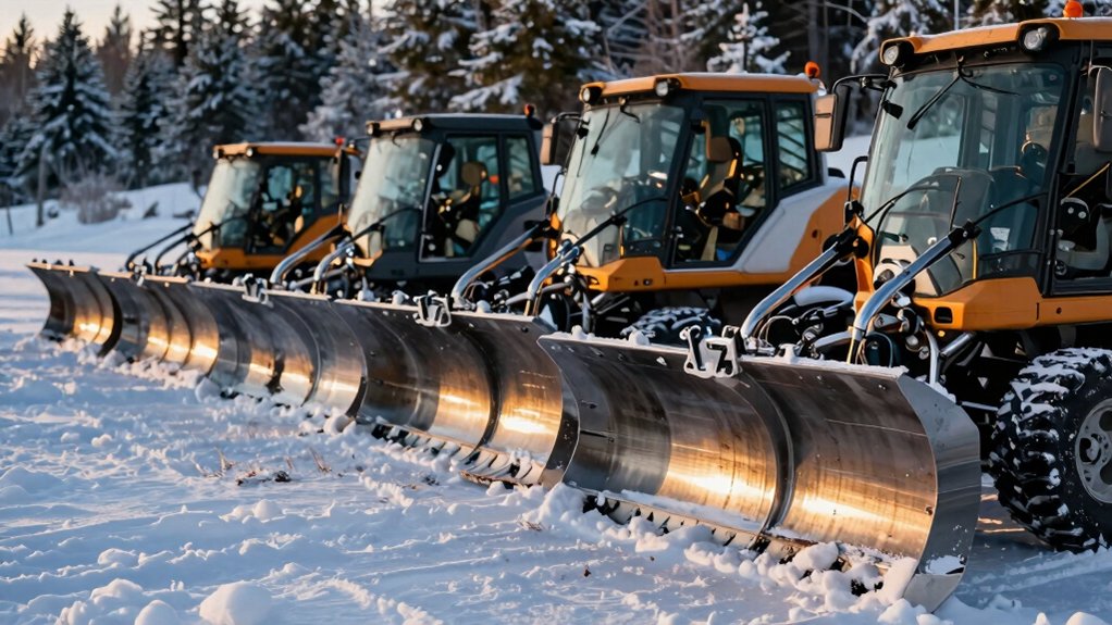 snow clearing hitch mount plows