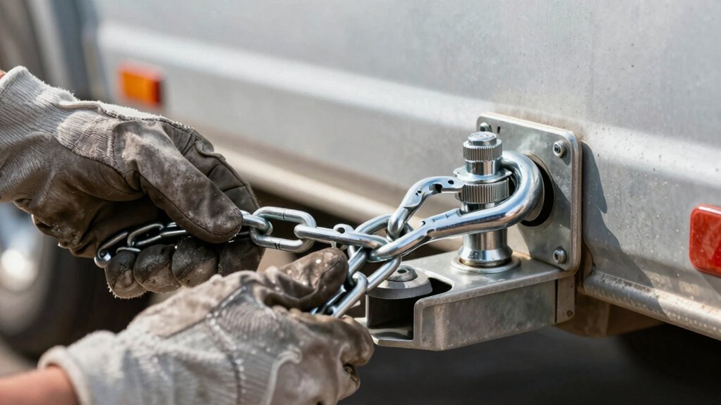 trailer safety chain attachment guide